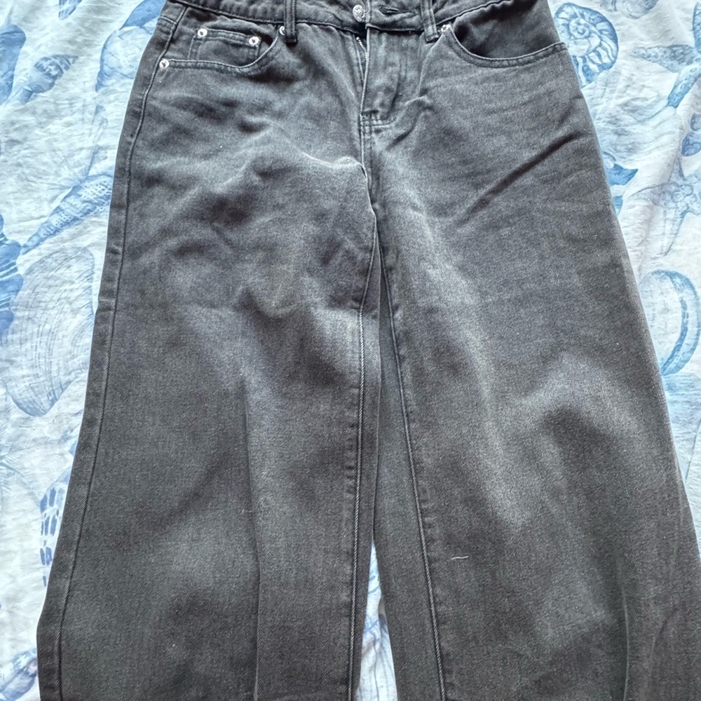 Edikted Gray Wide Leg Pants